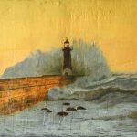 Ola y faro / Wave and lighthouse